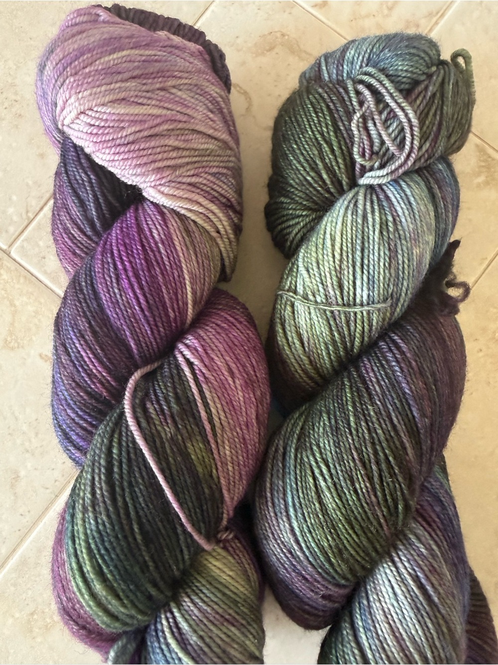 Malabrigo Sock Yarn - Variegated Purple & Green 863 Zarzamora - Picture 5 of 5